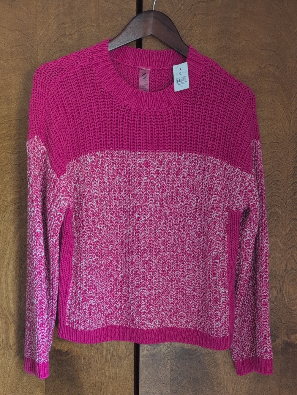 Lou & Grey Fuchsia Marled Crewneck Sweater XS